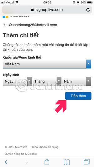 How to register email, set up email by phone Picture 9