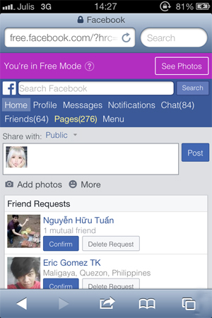 Picture 1 of How to register for Facebook Flex Mobifone service for free data
