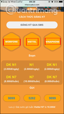 How to register for NhacCuaTui 3G service Picture 4