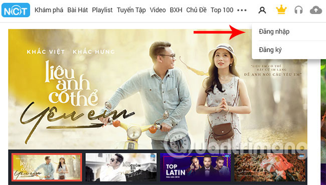 How to register NhacCuaTui VIP Picture 1