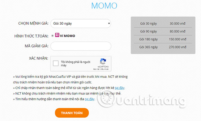 How to register NhacCuaTui VIP Picture 8