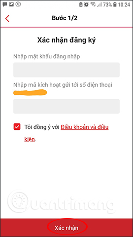 How to register Techcombank Smart OTP to get the authentication code Picture 7