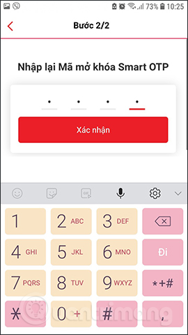 How to register Techcombank Smart OTP to get the authentication code Picture 9