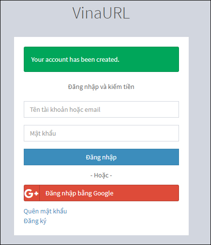 How to register to make money shortened link with Vinaurl Picture 3