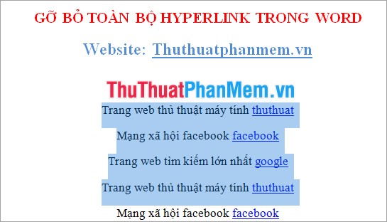 How to remove all Hyperlink links in Word Picture 5