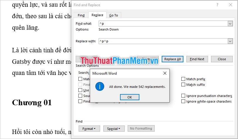 How to remove extra spaces, remove extra spaces, extra lines in Word Picture 15