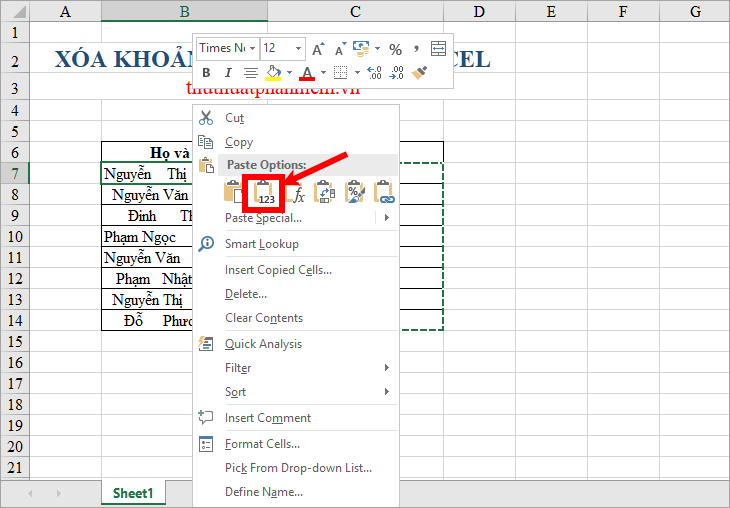 How to remove spaces in Excel - TipsMake.com