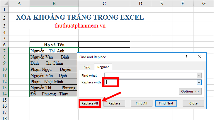 How to remove spaces in Excel Picture 8