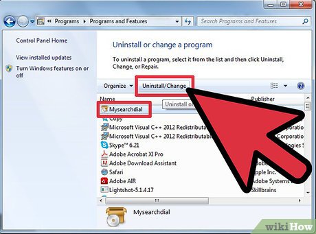 How to Remove the MySearchDial Toolbar Picture 4