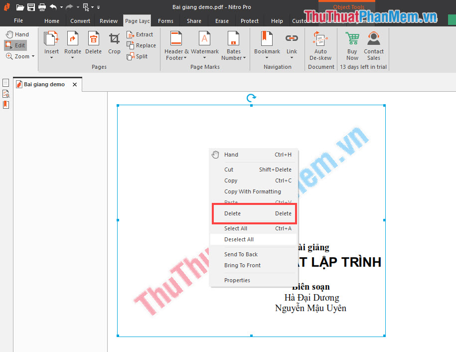 How to remove watermark copyright mark, delete Watermark on PDF files Picture 6
