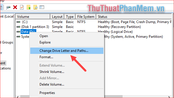 How to rename a drive, change the drive letter in Windows Picture 4