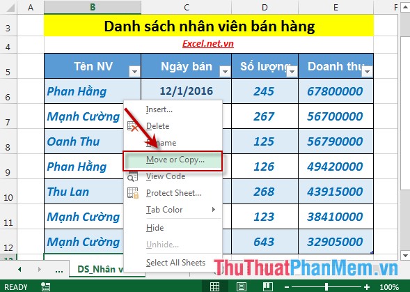 How to rename, copy and move spreadsheets in Excel Picture 8