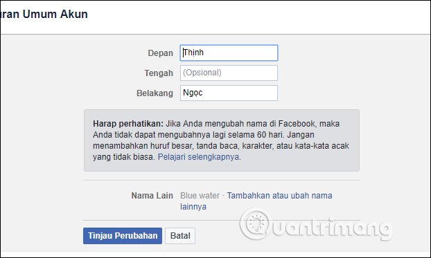 How to rename Facebook 1 word fastest Picture 5