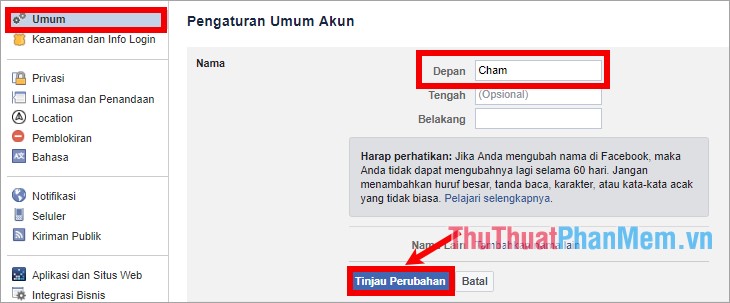 How to rename Facebook 1 word Picture 16