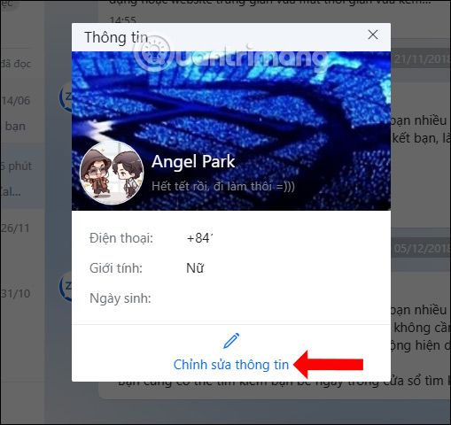 How to rename Zalo, edit Zalo account information? Picture 2