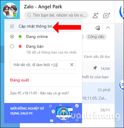 How to rename Zalo, edit Zalo account information? Picture 6