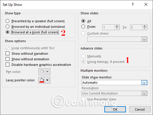 How to repeat PowerPoint slides automatically Picture 3