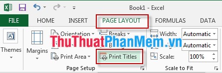 How to repeat the headline when printing in Excel Picture 1