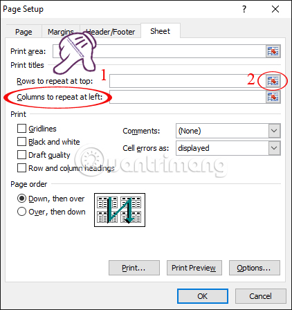 How to repeat titles in Excel 2007, 2010 and 2013 when printing Picture 2