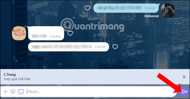 How to reply to a message in the Viber PC chat group Picture 2