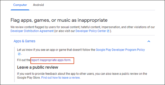 How to report suspicious Android applications Picture 5