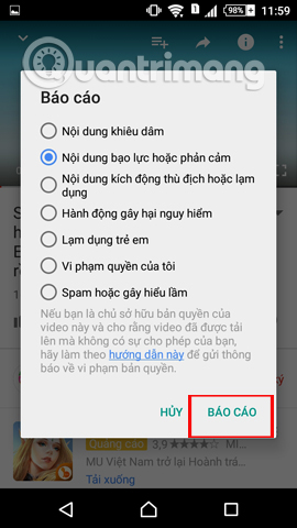 How to report YouTube videos with inappropriate content Picture 9