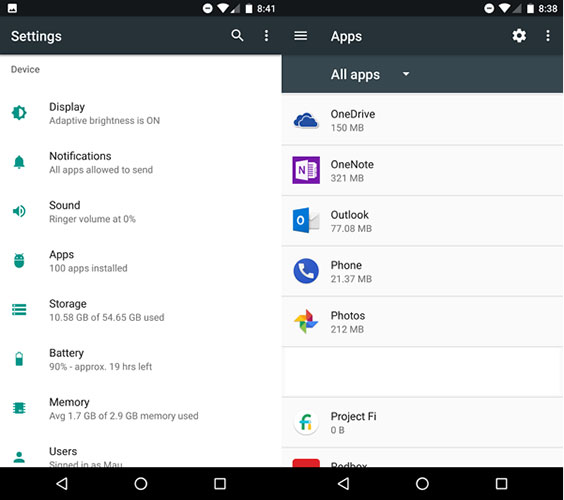 office 365 outlook settings android