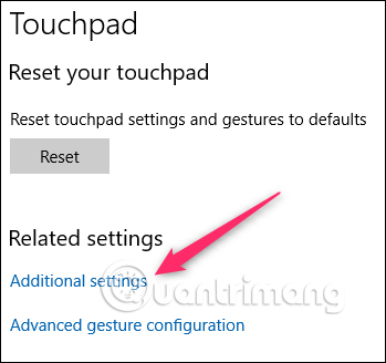 How to reset Touchpad settings on Windows 10? Picture 5