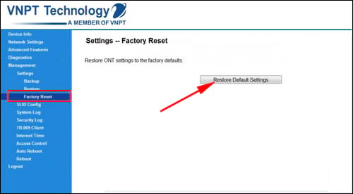 How to reset WiFi router VNPT Picture 3