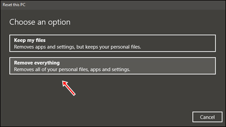 How to reset Windows 10 Fall Creators Update Picture 4