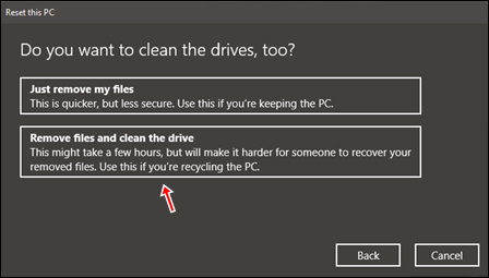 How to reset Windows 10 Fall Creators Update Picture 6