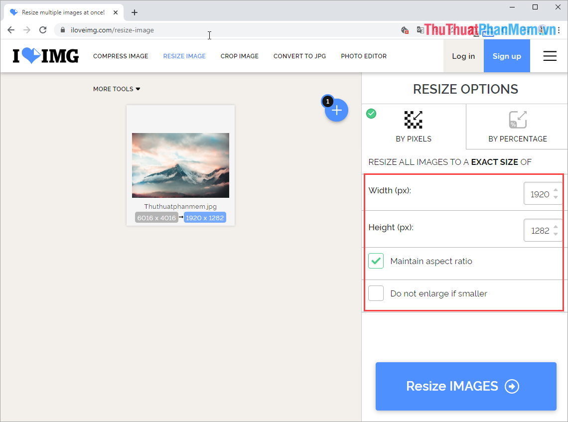 How to resize images online Picture 4