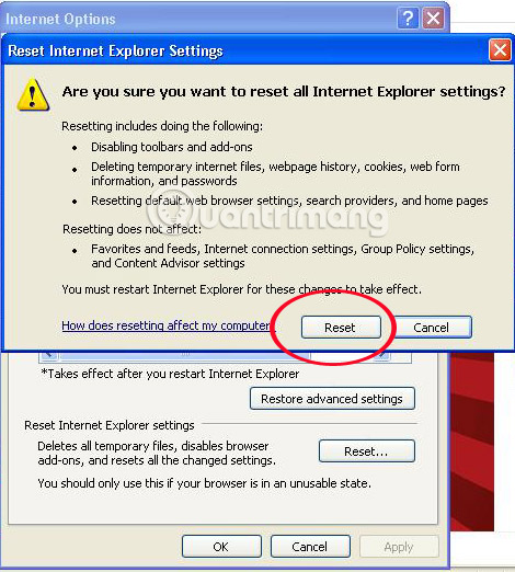 How to restore Chrome, Firefox, IE browser to the default state? Picture 14