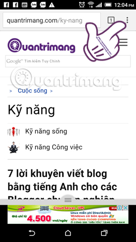 How to restore Google Chrome tab on your phone Picture 5