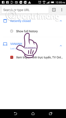 How to restore Google Chrome tab on your phone Picture 7