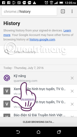 How to restore Google Chrome tab on your phone Picture 8