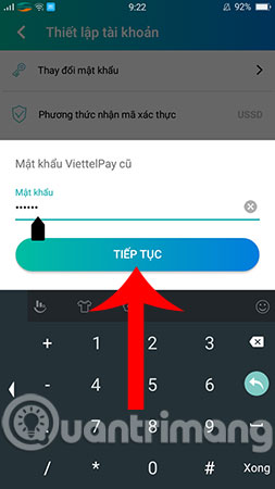 How to retrieve and change your ViettelPay account password Picture 9