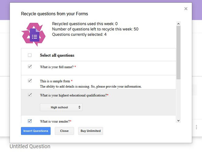 How to reuse and combine Google Forms with FormRecycler Picture 8