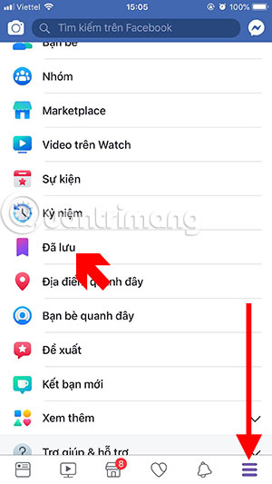 How to review content saved on Facebook Picture 3