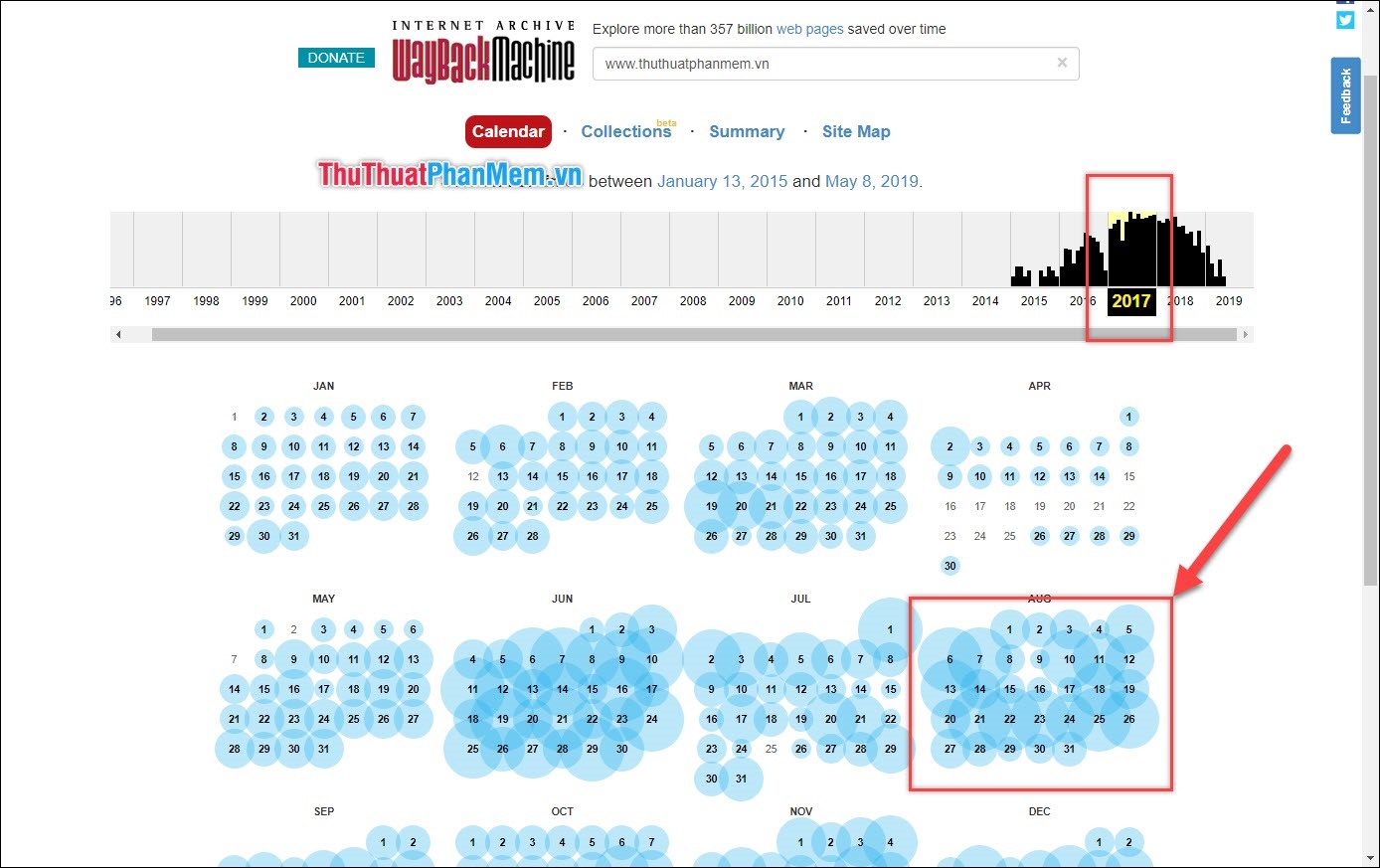 How to review old data on a Web site using Archive.org (Wayback Machine) Picture 4