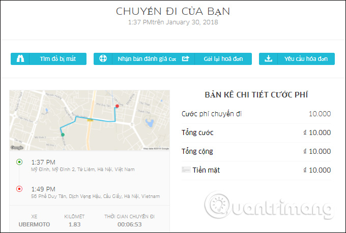 How to review old Uber trips with invoices Picture 7