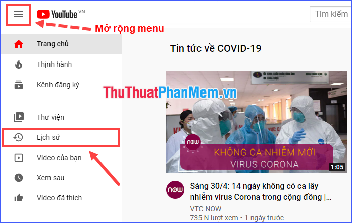 How to review video history watched on YouTube Picture 3