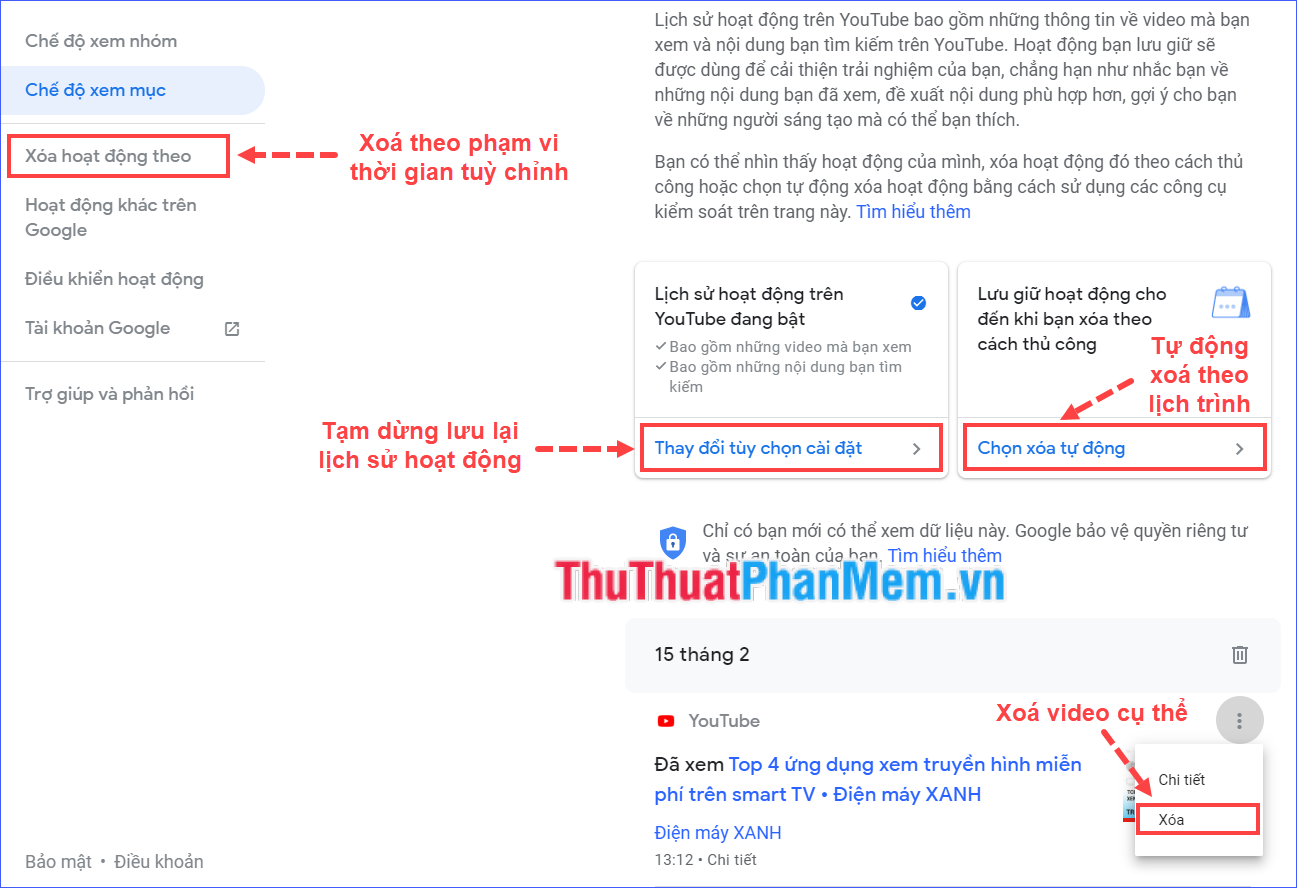 How to review video history watched on YouTube Picture 8