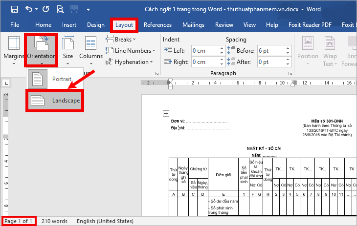 how to rotate page in word