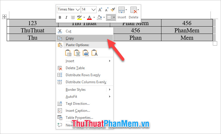 rotate a table to the left in word for mac