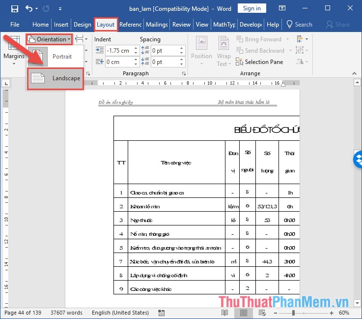 how to rotate page in word