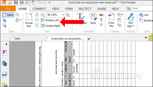 foxit pdf rotate and save