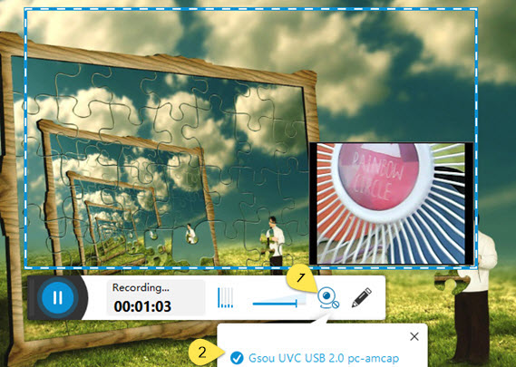 How to rotate the screen and webcam with Apowersoft's Screen Recorder Picture 3