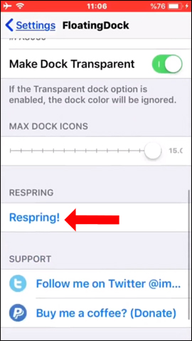 How to round the dock bar on iPhone Picture 8