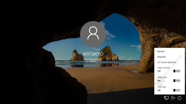 How to run any application from the Ease of Access button on the Windows 10 login screen Picture 1